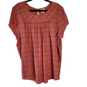 ST JOHNS BAY TOP SHORT SLEEVE COLOR CORAL SIZE XL